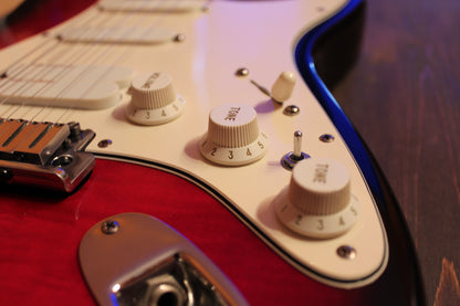 Fender Strat Plus Ultra Crimson Frost AAA Flame Maple Top 1990