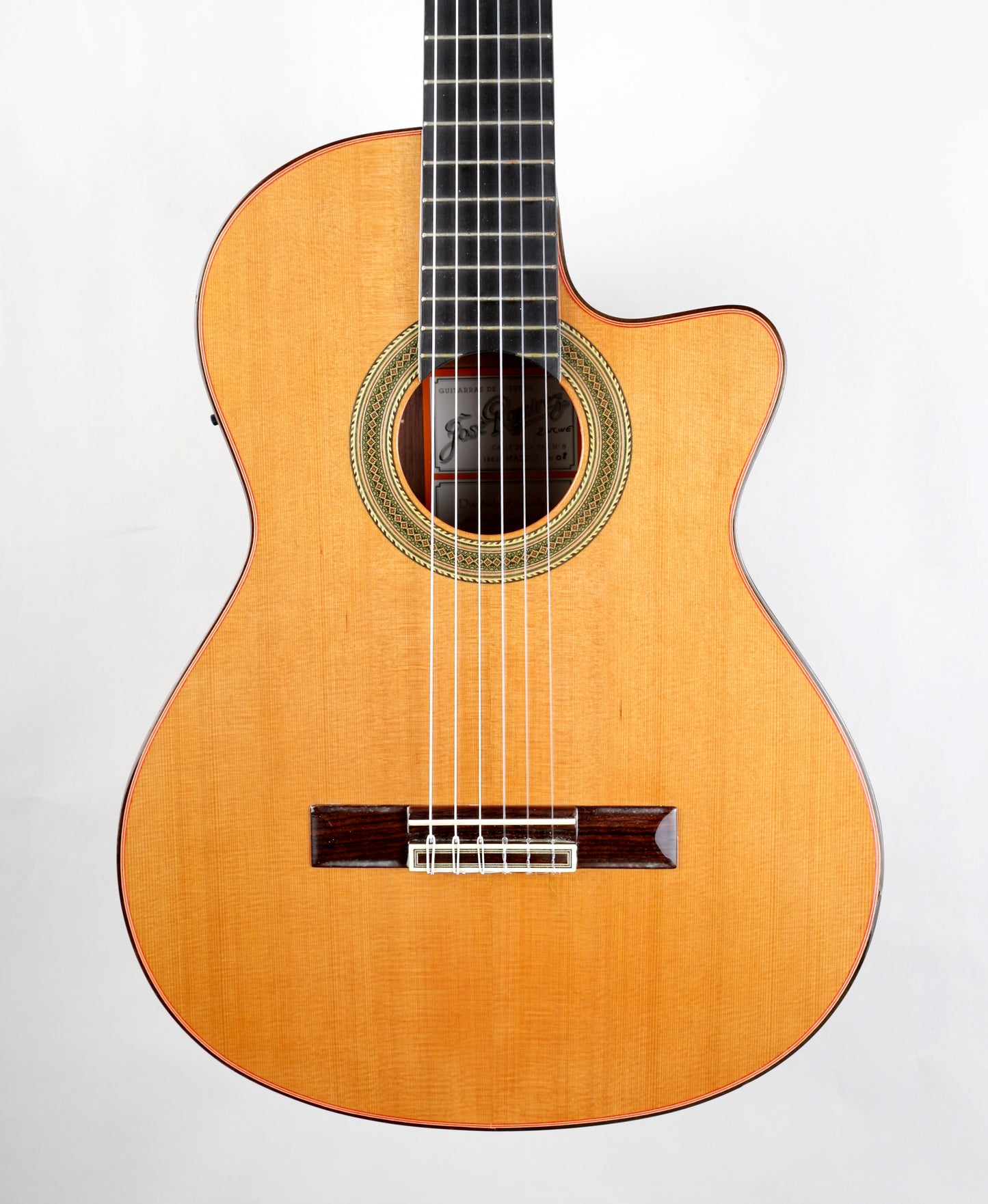 Jose Ramirez 2N-CWE Cutaway Nylon String Acoustic Electric Guitar Handmade in Spain 2008, Solid Cedar, IRW