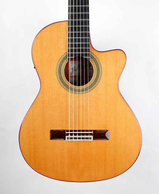 Jose Ramirez 2N-CWE Cutaway Nylon String Acoustic Electric Guitar Handmade in Spain 2008, Solid Cedar, IRW