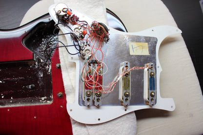 Fender Strat Plus Ultra Crimson Frost AAA Flame Maple Top 1990