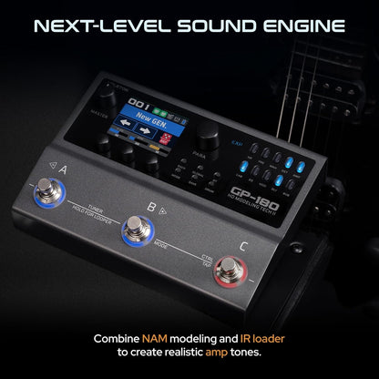 Valeton GP-180 Multi Effects Guitar Processor Pedal, Built-in Battery