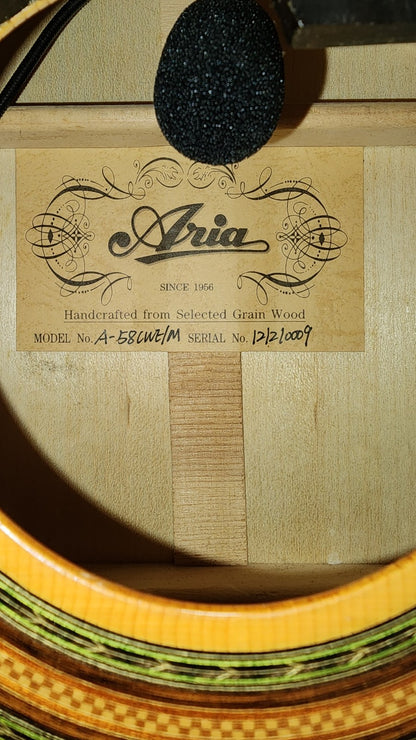 Aria A-58CWE/M Nylon String Acoustic Guitar Cutaway with Electronics