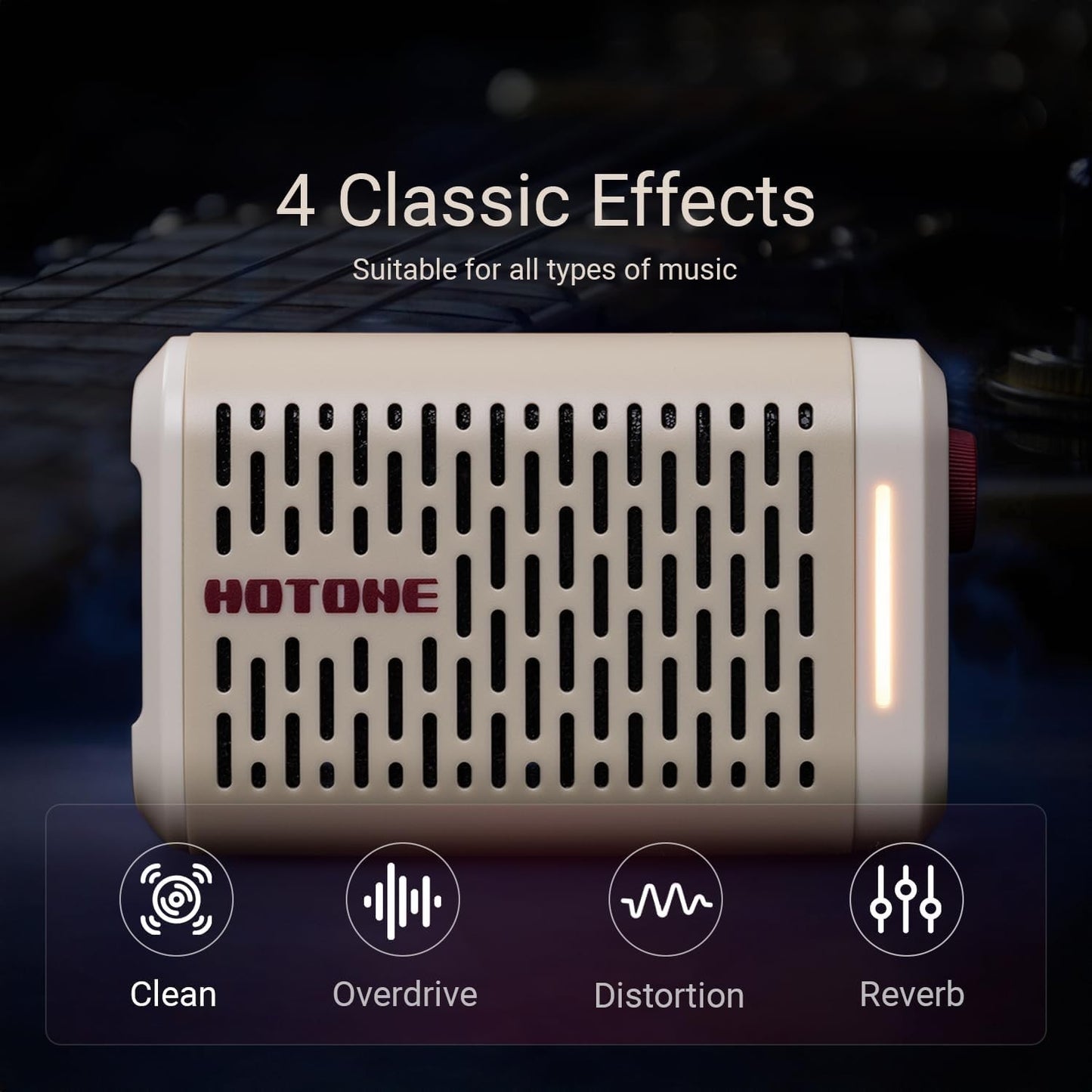 Hotone Pulze Mini Portable Guitar Amp with Bluetooth, Drum Machine