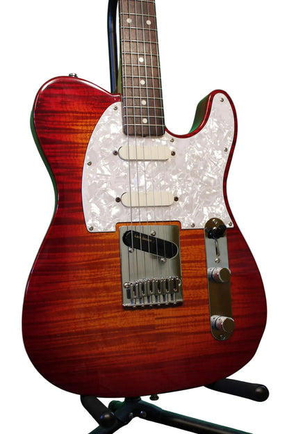 Fender Nashville Telecaster Foto Flame 1994 Cherry Burst, Lace Sensor Pickups