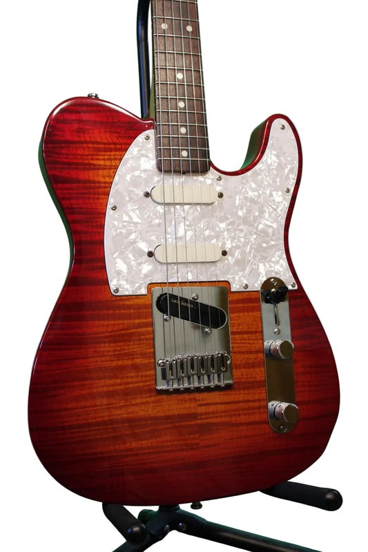 Fender Nashville Telecaster Foto Flame 1994 Cherry Burst, Lace Sensor Pickups