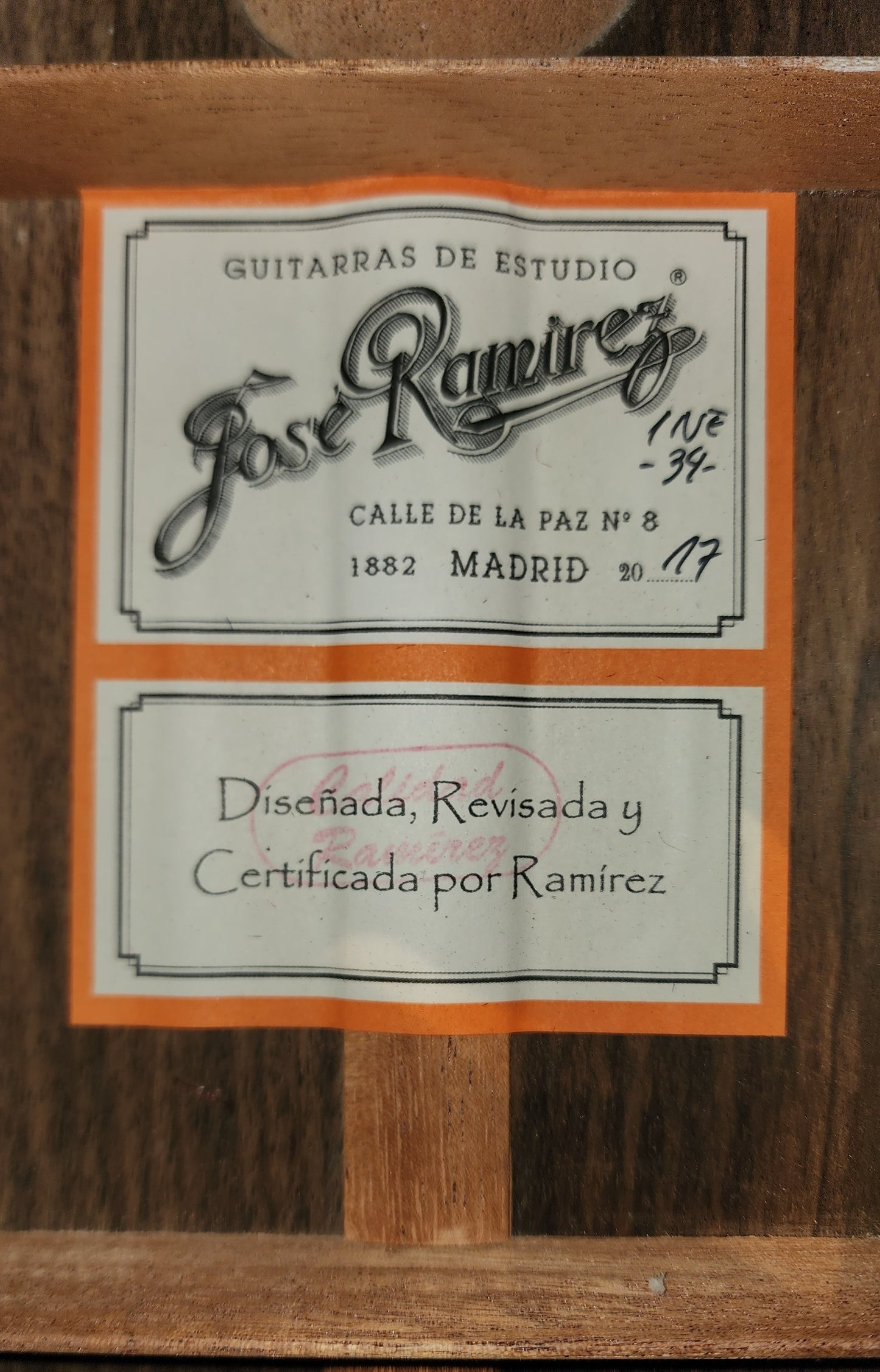 Jose Ramirez 1NE Classical Guitar Handmade in Spain 2017, Solid Cedar, IRW