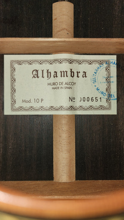 Alhambra 10P Premier Concert Classical Guitar Solid Cedar, Solid IRW back and sides, Made in Spain