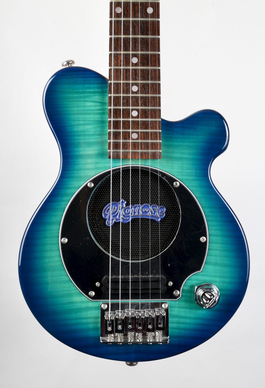 Pignose Mini Travel Electric Guitar PGG-200 Flamed Maple Blue (Near Mint)