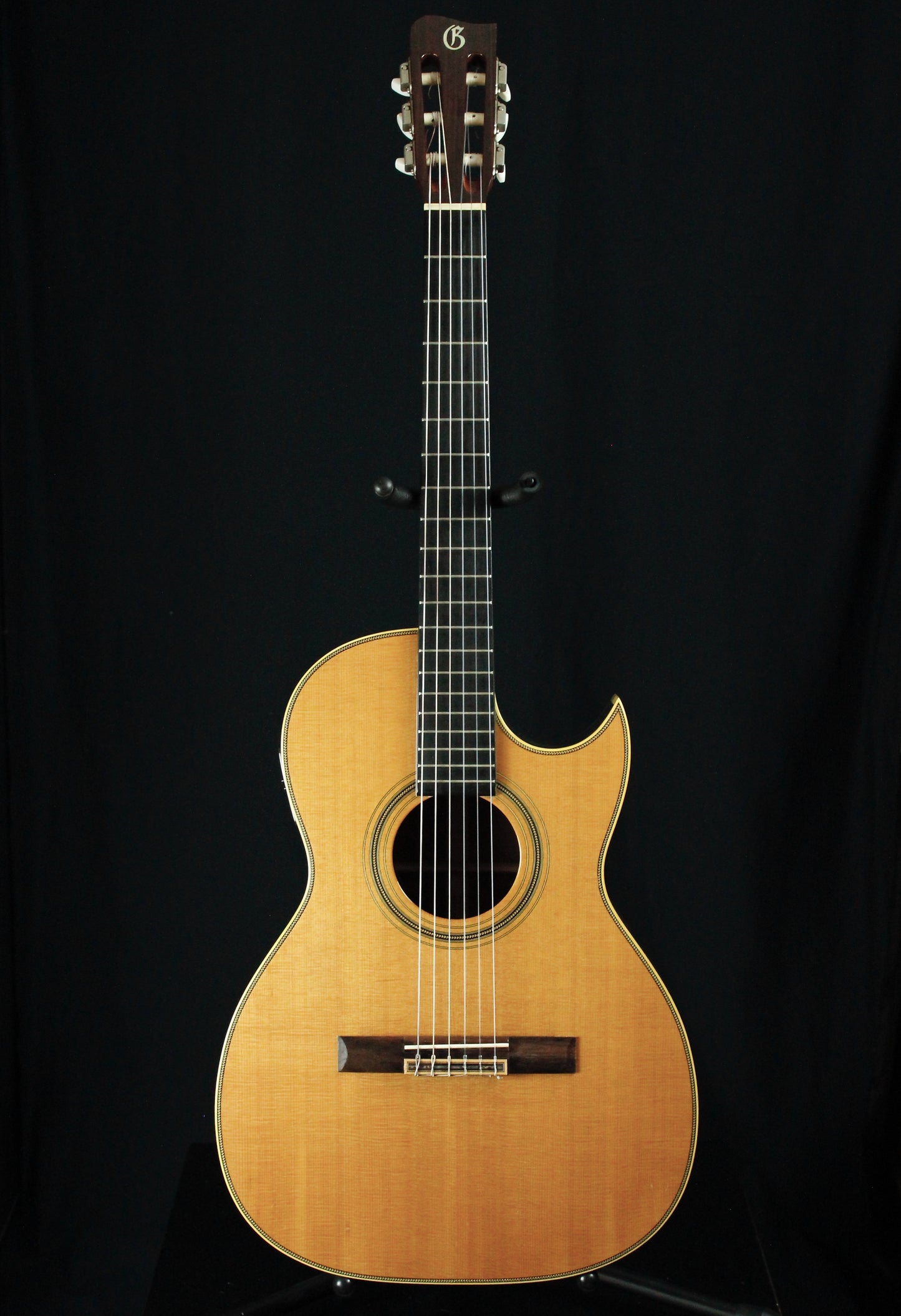 Gallagher Handmade Nylon String Cutaway Concert Guitar, Built-in Piezo, EQ 1990s
