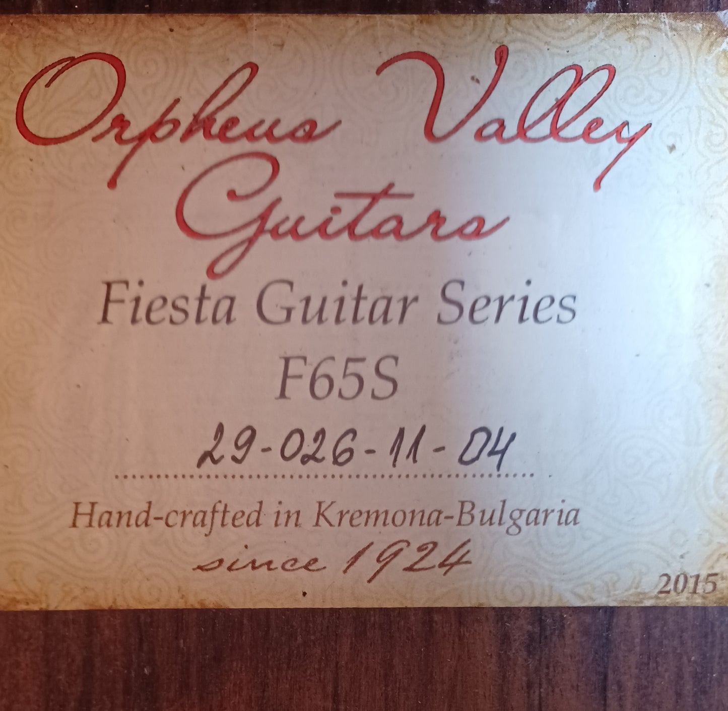 Orpheus Valley Fiesta F65S 2015 Handmade in Kremona Classical Guitar