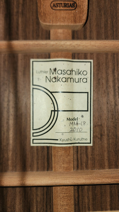 Masahiro Nakamura MN-18 Handmade Classical Guitar Japan 2010 Solid Spruce and IRW