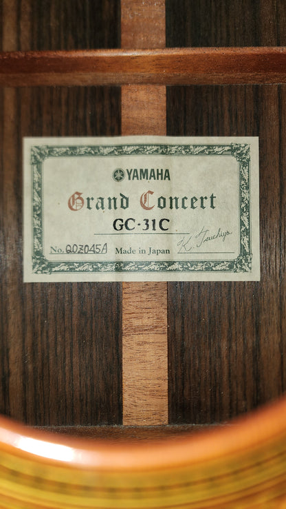 Yamaha GC-31C Grand Concert Classical Guitar Signed by Luthier 2008 Solid Cedar, Solid IRW