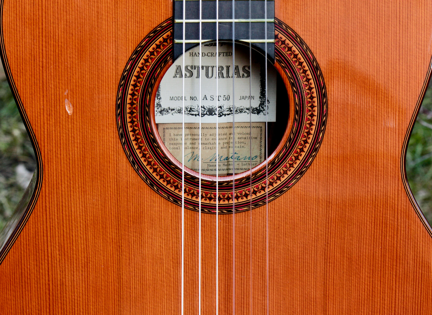 Asturias AST-50 Handmade Classical Guitar Signed by Masaru Matano Japan 1979